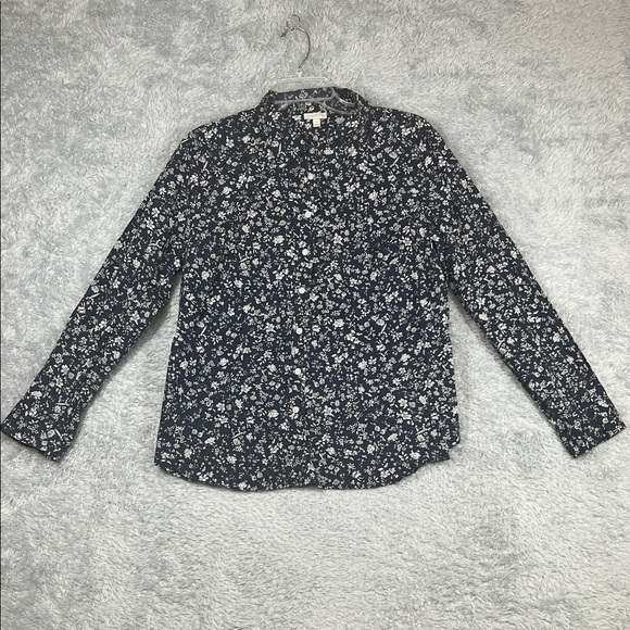Talbots Dark Blue Floral Men's Casual Shirt - Picture 1 of 9